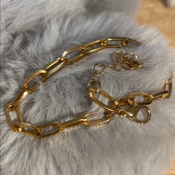 paper clip chain bracelet, Gold Chain stainless steel - Picture 5 of 5